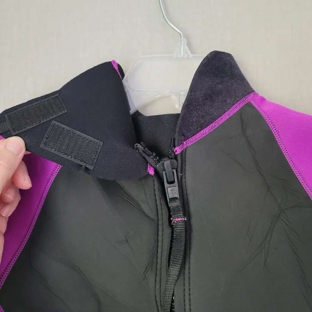 O'Rageous Youth Girls Large Wetsuit Shorty Spring Suit‎ - Black/Purple - Size L